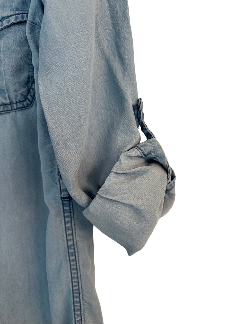 Parasuco Light Wash Denim Tencel Shirt Dress - Picture 4 of 6